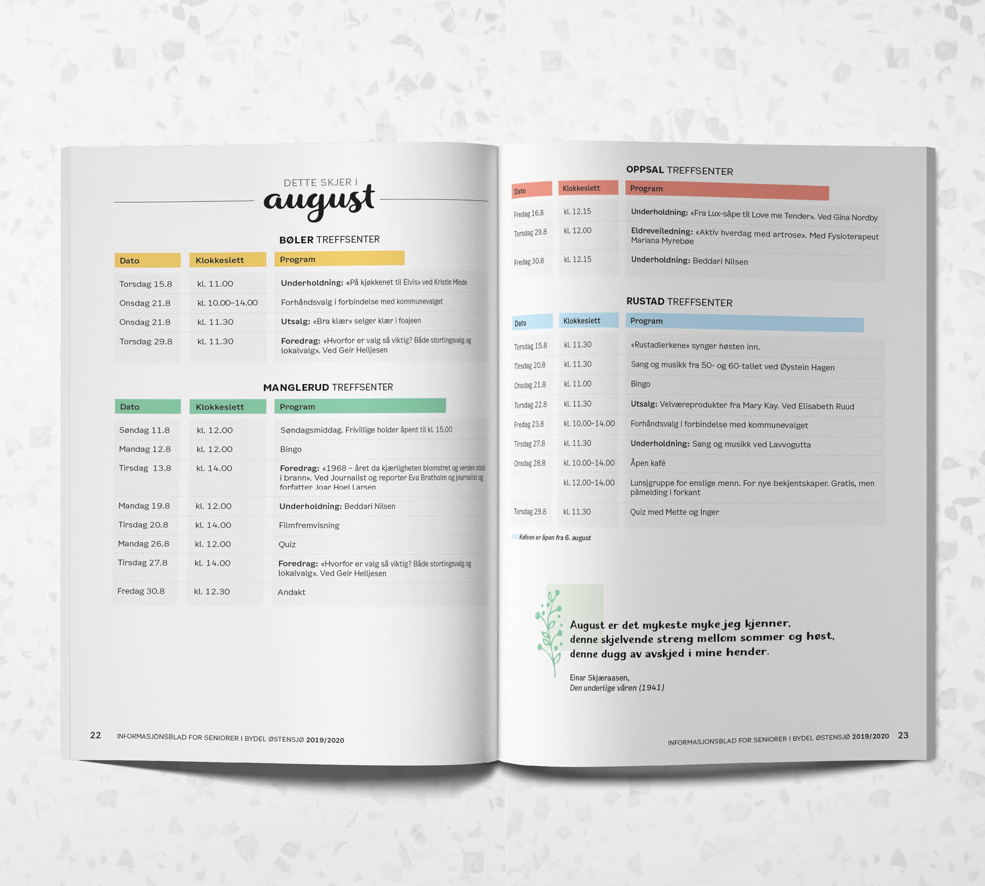 Programblad for senior – bilde 5